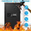 6.1 Cuft Large Fireproof Safe for Documents, Digital Security Personal Safety Box with Programmable Keypad, Spare Keys and Removable Shelf, Anti-Theft Fire Safe Box for Home Money Firearm Medicine