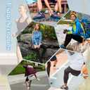 Prasacco Thigh High Compression Socks 20-30 Mmhg Compression Leg Sleeves with Silicone Anti-slip Strap Footless Compression Stockings for Women Sport Running Edema, Black, L