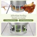 KOL Metal Chicken Feeder 20lbs Capacity with 12 Ports