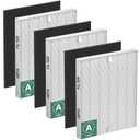 115115 Filter A Replacement Compatible with Winix PlasmaWave Air Purifier C535 5300 5300-2 6300 6300-2 5000 9000 C909 AM90,3 Pc H13 True Size 21 Filters and 3 Pc Carbon Pre-filters，By Improvedhand