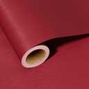 BIOBROWN Red Kraft Wrapping Paper Roll  17 Inches X 33 Feet (47 sq. ft. ttl.) Solid Color Matte Paper, Textured Gift Wrap for Christmas, Birthday, Holiday, Wedding, Anniversaries, Parties