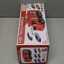 Fire Trucks Toy Set for Boys Age 3-5 4-7, Fire Car Truck for Toddlers 3 4 5 6 Years Old, Transport Truck Christmas Birthday Gifts Race Car Sets, Kids Toddlers Firetruck Toys with Light Sound Shooting
