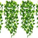 CEWOR 4pcs Artificial Hanging Plants 2.9ft Fake Ivy Vine Fake Ivy Leaves for Wedding Wall House Room Patio Indoor Outdoor Home Shelf Office Decor