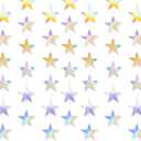 Andiker Hanging Snowflakes Decorations, 6pcs Rainbow Snowflake Garland for Christmas Birthday Party Baby Shower Graduation, Holographic Party Decorations for Adding Party Atmosphere (Small Stars)