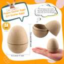 Sonarun 24 Pack Paper Easter Eggs 3.2 Inch Paper Mache Eggs DIY Easter Paper Eggs for Easter Egg Craft Hunt Party Favors Easter Basket Stuffers