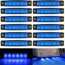 12PCS LED Rock Strip Lights:Car LED Lights Wheel Fender Exterior Underglow for Golf Cart Wrangler Offroad Truck RV UTV ATV Snowmobile (Blue)
