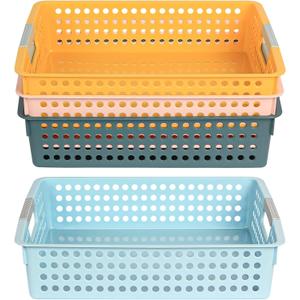 DLUCKY 4Pcs Classroom Organization and Storage Paper Tray Holds 4A, Paper Trays for Classroom Toy, Crayons, Handicrafts Storage, Also for Library, Drawers, Office, Kitchen, Bathroom