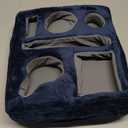 G GOOD GAIN Couch Cup Holder Pillow-Sofa Cup Holder Cozy Buddy | Bed Drink Caddy Holds Tablet, Remote, Snacks | Waterproof Anti-Spill Sofa Beverage Tray for Car, Park, Beach, Picnic, Boat, RV(Navy) (12.5 x 9.5 inches)