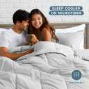 Bare Home Comforter Set - Oversized King Size - Ultra-Soft - Goose Down Alternative - Premium 1800 Series - All Season Warmth (Oversized King, Cloud Grey)