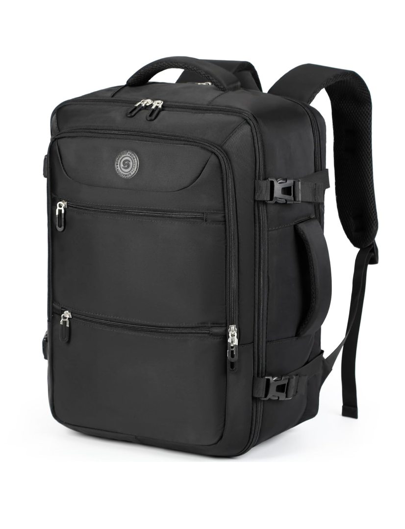 Sowaovut Travel Laptop Backpack, Extra Large Backpacks, Flight Approved Daypack, Business Bag Fit 17.3 inch Laptop for Men Women (Black)