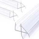 Yecaye 3 Pack 39" Frameless Shower Door Bottom Seal, 3/8" (10mm) Glass Seal Strip, Shower Door Sweep with Drip Rail, Stop Leaks and Create a Water Barrier