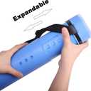 2-Pack Extendable Poster Tubes Expand from 24.5 to 40 with Shoulder Strap | Carry Documents, Blueprints, Drawings and Art | Blue and Yellow Portable Durable Round Storage Cases with Lids and Labels, large