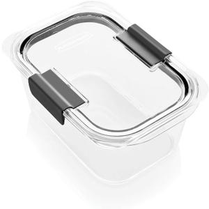 Rubbermaid Brilliance Food Storage Container, Medium Deep, 4.7 Cup, Clear 2024349