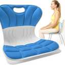 Ergonomic Back Support Chair, Lumbar Support Cushion, Back Straightener Posture Corrector Chair for Women Men (Blue)