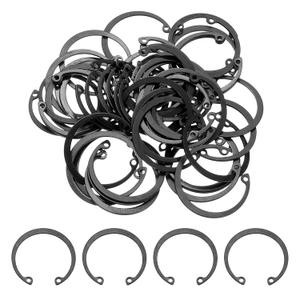 uxcell 50Pcs 1-1/4" (32mm) Internal Retaining Ring Circlip, 65 Mn Spring Steel Internal Circlip Snap Rings C-Clips for Grooved Shafts Studs, Black