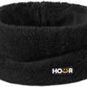 Polar Fleece Kids Neck Warmer Infinity Scarf Winter Neck Gaiters For Boys Girls Face Cover Ski Mask (Black)