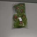 17 Inch Christmas Tree Picks, 6 PCS Lime Green Furry Curly Stems with Red Glitter Balls, Flexible Christmas Tree Topper Decorations for Holiday Arrangements, Wreaths & Table Christmas Decor