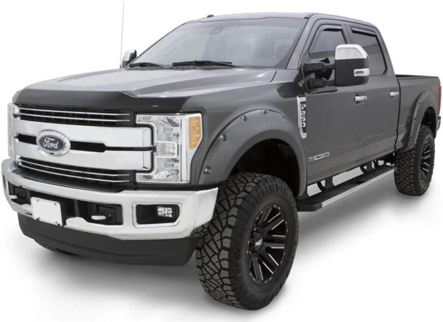 Bushwacker Pocket/Rivet Style Color-Matched Front & Rear Fender Flares | 4-Piece Set, Ingot Silver, Smooth Finish | 20942-52 | Fits 2017-2022 Ford F-250, F-350 Super Duty