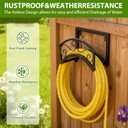 BOLITE Garden Hose Holder Wall Mount, Heavy Duty Metal Water Hose Holder for Outside, Hose Storage Holds 150FT Water Pipe for Yard, Lawn, Garden, Farm, Gifts for Women Men