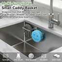 [Space Saving] Sponge Holder for Kitchen Sink, Great for Scrub Daddy / Scrub Mommy Sponges, Rust-proof Sink Sponge Caddy Organizer for Dish Brush, Scrubber - 2 Mounting Options (Suction Cups & Hooks)