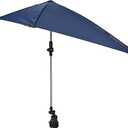 Sport-Brella Versa-Brella SPF 50+ Protection Adjustable Umbrella with Universal Clamp, Regular, Navy Blue 