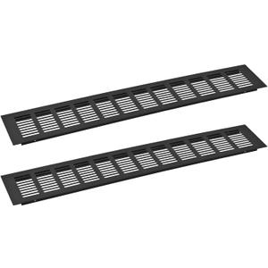 uxcell 2pcs Rectangle Ventilation Grille Aluminum Alloy Mesh Air Vent Cover Louvered Ventilation Cover for Cabinet Wardrobe Shoe Cabinet Closet, 500x80mm/19.69"x3.15"