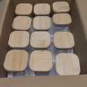 TBWIND 12 Pack 8 oz Square Glass Spice Jars with Lids and Labels Airtight Small Spice Containers Set, Clear Glass Storage Jars for Seasoning, Spices, Kitchen Pantry Organization