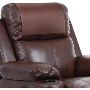 Recliner Headrest Protector, Non-Slip Faux Leather Headrest Cover | Waterproof & Washable | for Recliner Chair, Sofa, Office & Theater Seats 17x27 in (Tan Leather)