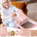 8 Pcs Christmas Pastor's Wife Appreciation Gifts Box with Glass Cup Candle Bracelet Hair Scrunchy Card Christian Religious Inspirational Thank You Gifts for Pastors Bishop Wife Women(Pink)