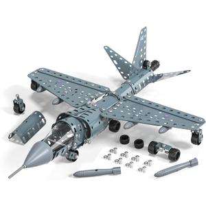 Lucky Doug STEM Building Projects Model Airplane Jet Set - Building Toys for Kids Ages 8-12, Assembly Science Kit for Boys 8 9 10 11 12 Years Old