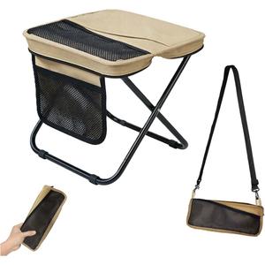 Multi-use Lightweight Camping Stool with Side Pocket, Max 300 lbs Load, Large