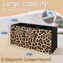 Leopard Print Pen Pencil Holder Organizer for Desk, Leopard Print Room Decor, Preppy Cheetah Kitchen Cooking Brush Makeup Utensil Holder (Black)