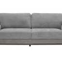 Sofa With Wood Base, Gray, 2 Seater