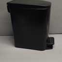 TIPGO Slim Bathroom Trash Can with Lid Soft Close, Step Pedal, 6 Liter / 1.6 Gallon Stainless Steel Trash Bin, Small Garbage Cans for Bedroom, Office, Kitchen (Matte Black)