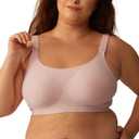 KÜB KUB Nursing Bra Seamless Support Maternity Bra for Breastfeeding, Jelly Strip Comfort Pregnancy Bra Pink, Medium