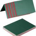 50 Pack Christmas Shiny Blank Folded Cardstock 5x7 Shiny Greeting Cards for Christmas DIY Cards, Greeting Cards (3x5)