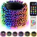 Dazzle Bright Smart Christmas String Lights, 164FT 500 LED RGB Color Changing String Lights with Remote & App Controlled, Halloween Decorations for Indoor Outdoor Holiday Xmas Tree Party Decor (RGB (Red, Green, Blue))