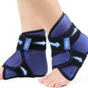 Hilph Ankle Heel Ice Pack Wrap for Swelling & Achilles Tendonitis, Reusable Foot Gel Ice Pack Wrap Hot Cold Compression Therapy for Sprained Ankle & Plantar Fasciitis Pain Relief (Blue, 2 Pack)