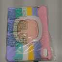 BRAECN Kids Case for iPad (A16) 11th/10th Generation 11/10.9'' 2025/2022, Heavy Duty Rugged Silicone Cover with Screen Protector, Kickstand, Shoulder Strap, Pencil Holder & Ring Stand, Colorful Pink