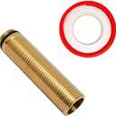 80mm/3inch Brass Faucet Fittings Nipple Locknut Kit Extra Length Shank Nuts Faucet Tap Extension Threaded Pipe Longer Mounting Shank(2 PCS)