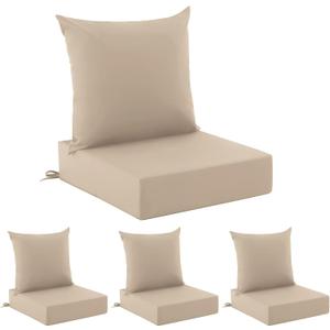 Outdoor Chair Cushions, Waterproof & Fade Resistant Patio Cushions, 24*24+5.75/25*22.5"