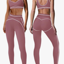 Nirovien Womens 2 Piece Workout Sets Athletic Yoga Outfits Sports Bra and Butt Lifting Leggings Gym Sets, M