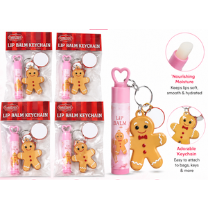 Lip Balm Keychain, 4 pack, Strawberry