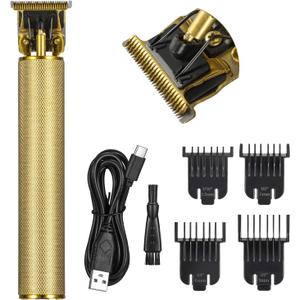 Professional Electric Hair Trimmer, 0mm Baldheaded Hair Clippers for Men Barber Grooming Cordless Rechargeable Close Cutting T-Blade Trimmer Haircutting Beard Shaver Barber (Christmas Gift for Men)