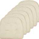 Non-Slip Chair Cushions, Assembled in USA, U-Shaped Skid-Proof Seat Pads for Dining Room, Kitchen, Office, 15"x16", 6 Pack