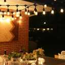 Svater Outdoor Led String Lights 50FT, Patio Lights with 16pcs S14 Shatterproof Bulbs, 1 Watt E26 Dimmable 2700K Warm White, IP65 Waterproof, Commercial Grade Light