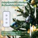 Jetec Christmas Tree Candles with Remote, 36 Pack Battery Operated Christmas Candles, Flickering Flameless Candle for Home, Party Decorations with 12 Crystal Ball 24 Crystal Snowflake Hook