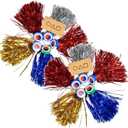 Jaegi with The Bell (Jegi chagi) Korean Old Game 5 pcs + Korean Game Invitation Card 1P - Kick Shuttlecock, Hackysack (Random Color)  (2 Pack)