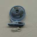 BESKAR Portable Clip on Fan Rechargeable, 4 Speeds Small Battery Operated Fans, USB Desk Fan with Strong Airflow, Sturdy Clamp Fans for Golf Cart Office Outdoor Travel Camping