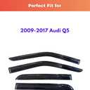 KPY Rain Guards Fit for 2009-2017 Audi Q5, Out-Channel Window Visors Vent Wind Deflectors 4PC, Car Accessories for 09-17 Audi Q5